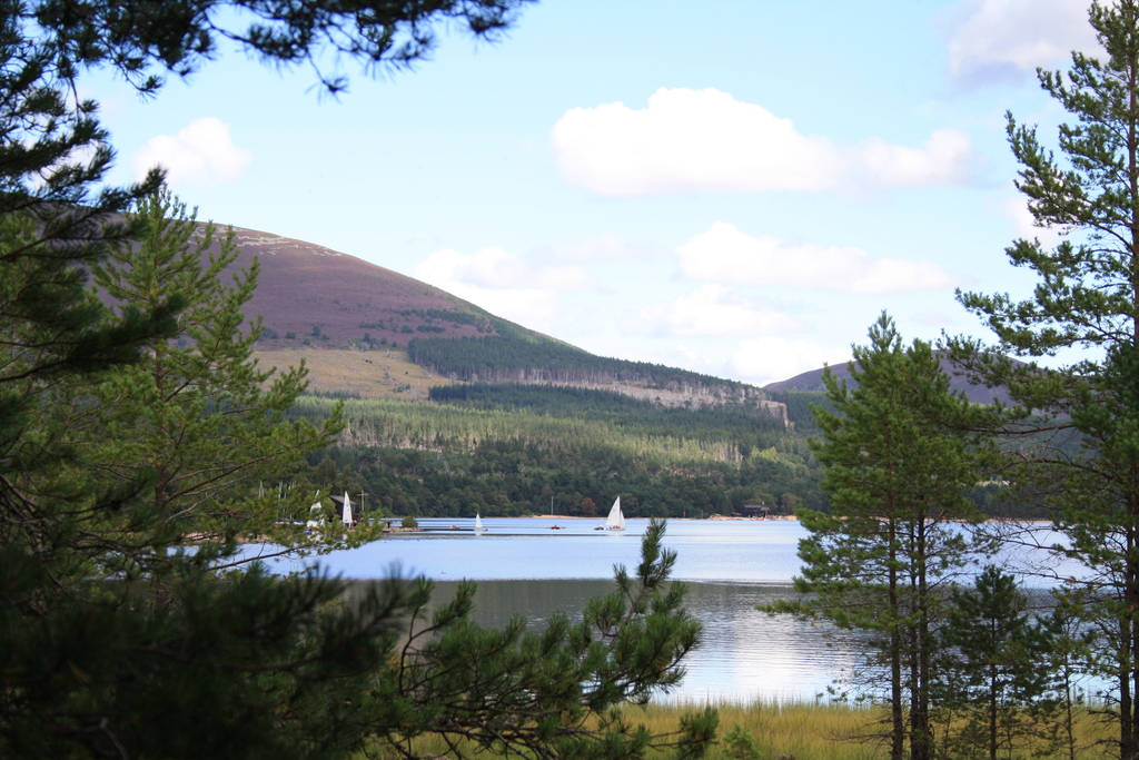 Sailing boats on Loch Morlich