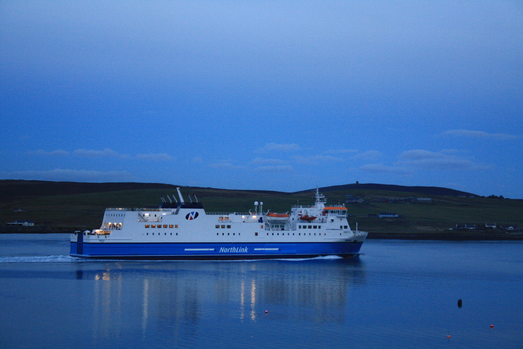 MV Hrossey with Bressay in the background