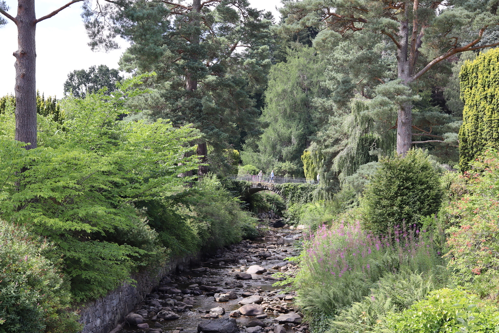 Banvie burn, tree lined, at Blair Castle