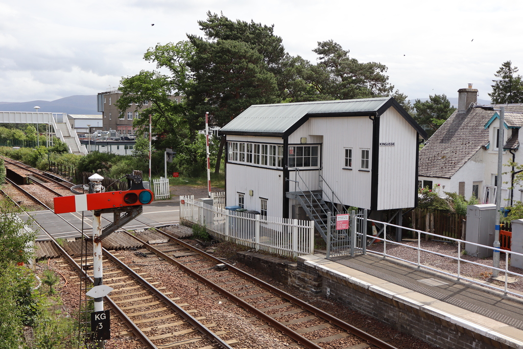 Signal box at Kingussie Railway Station