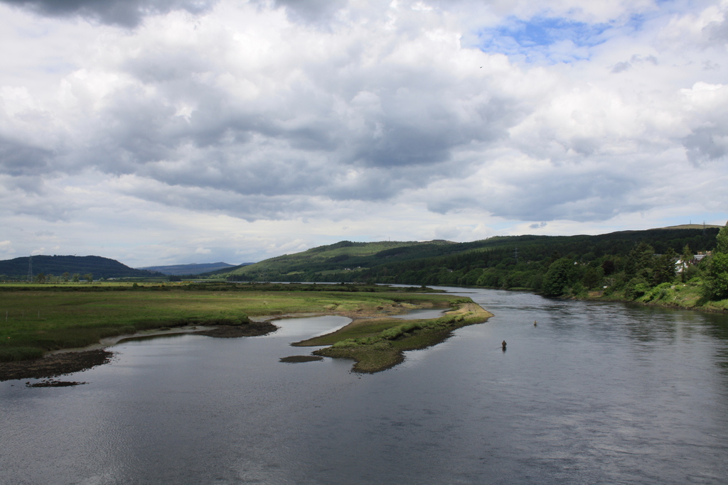 View from bridge at Bonar Bridge