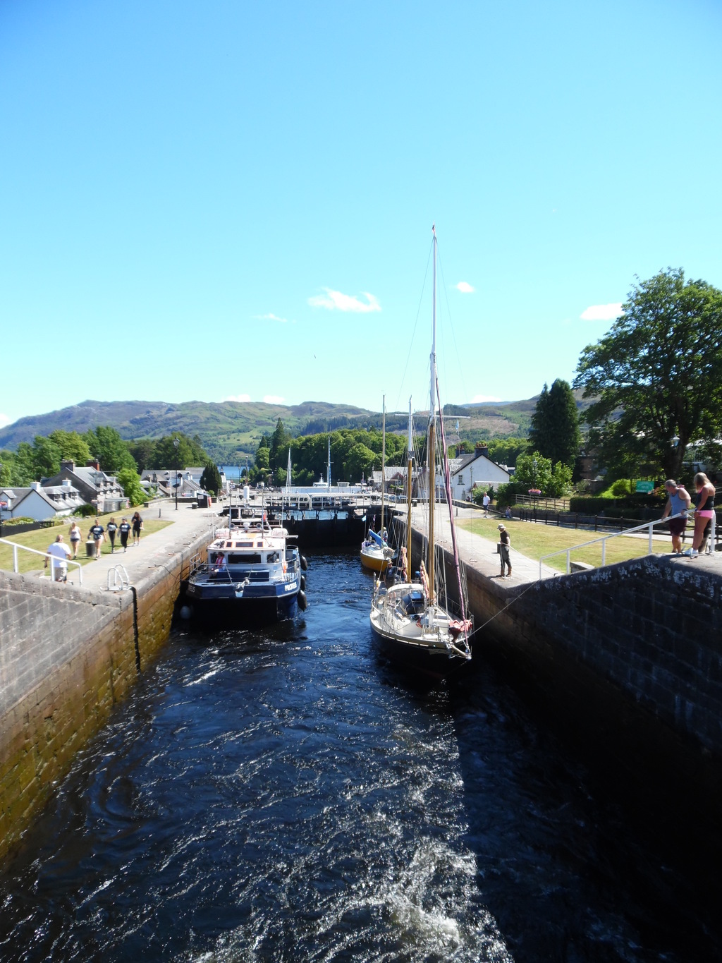 Caledonian Canal locks at Fort Augustus