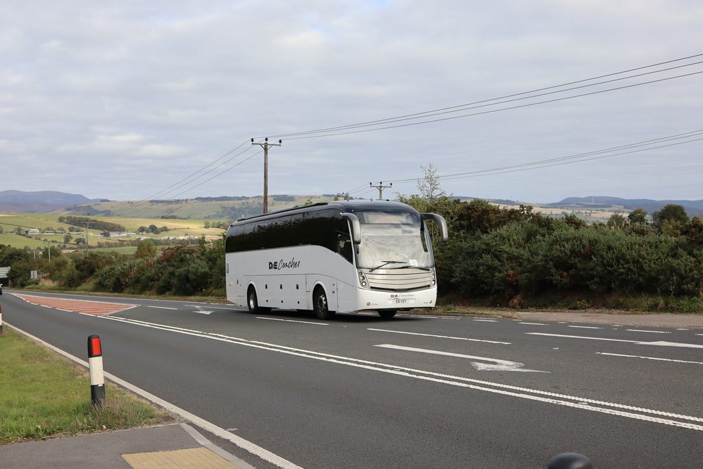 D&E Coaches service on the Black Isle