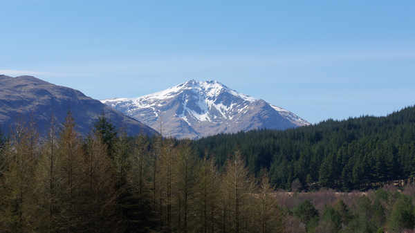 View over to Ben Lui from the A82 in Tyndrum