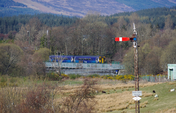 Fort William to Mallaig service crossing the River Lochy