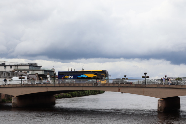 Citylink coach crossing River Ness